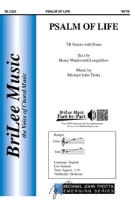 Psalm of Life TB choral sheet music cover Thumbnail